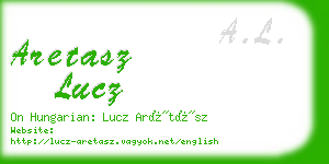 aretasz lucz business card